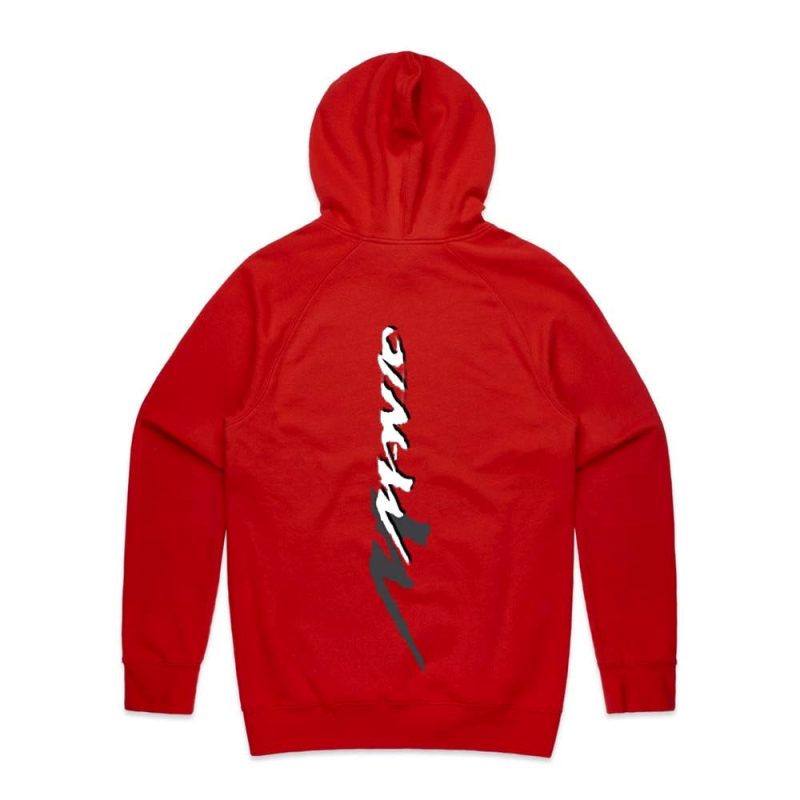 Manic Red Logo Hoodie Style 4 Back View