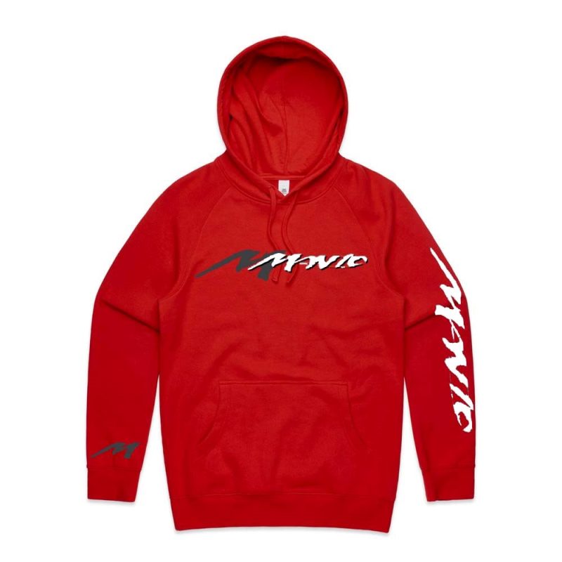 Manic Red Logo Hoodie Style 4 Front View