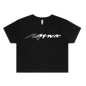 MANIC Clothing Womens Crop T-Shirt in Black