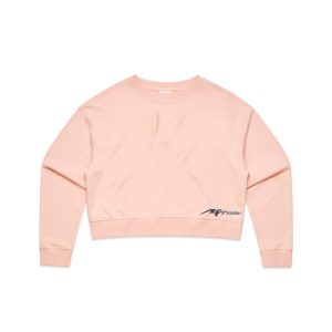 manic crop jumper peach with black M