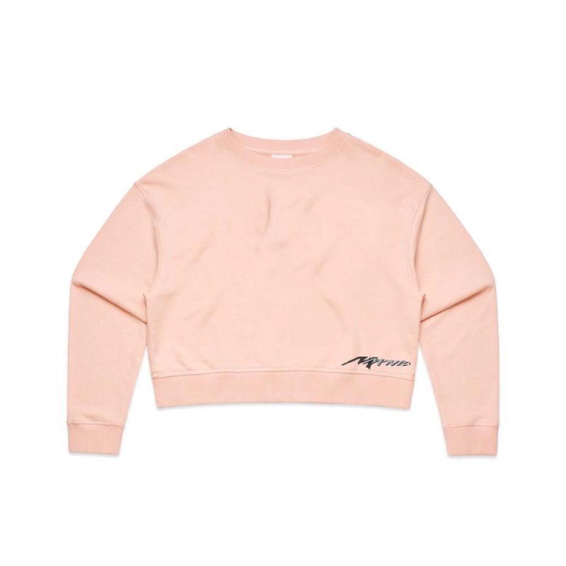 manic crop jumper peach with black M