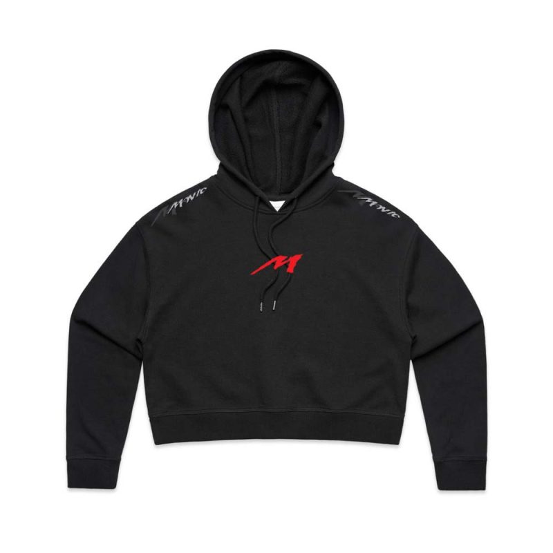 Manic Logo Ladies Crop Hoodie Style 5 - Image 2