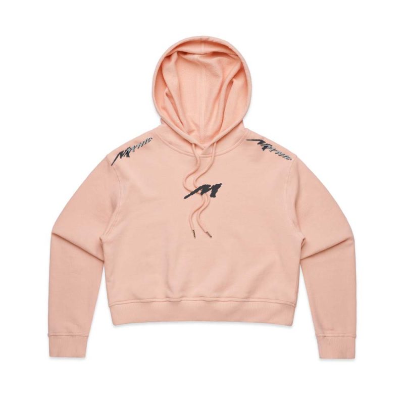 Manic Logo Ladies Crop Hoodie Style 5 - Image 3